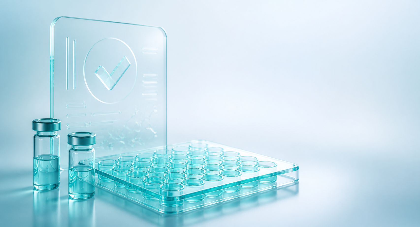 microplate and sterile laboratory vials
